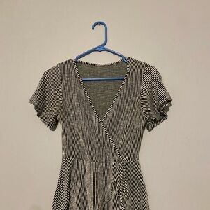 Caution To The Wind Monochrome Striped Dress